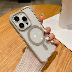 Luxury Transparent Phone Magnetic Clear Bumper Case for iPhone