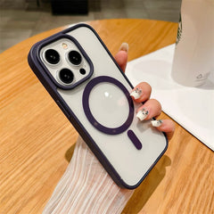 Luxury Transparent Phone Magnetic Clear Bumper Case for iPhone