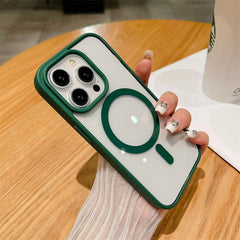 Luxury Transparent Phone Magnetic Clear Bumper Case for iPhone