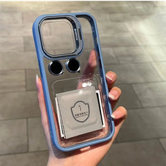 JFA Camera Lens Metal Ring Protector Stand Case With Lens Film for iPhone